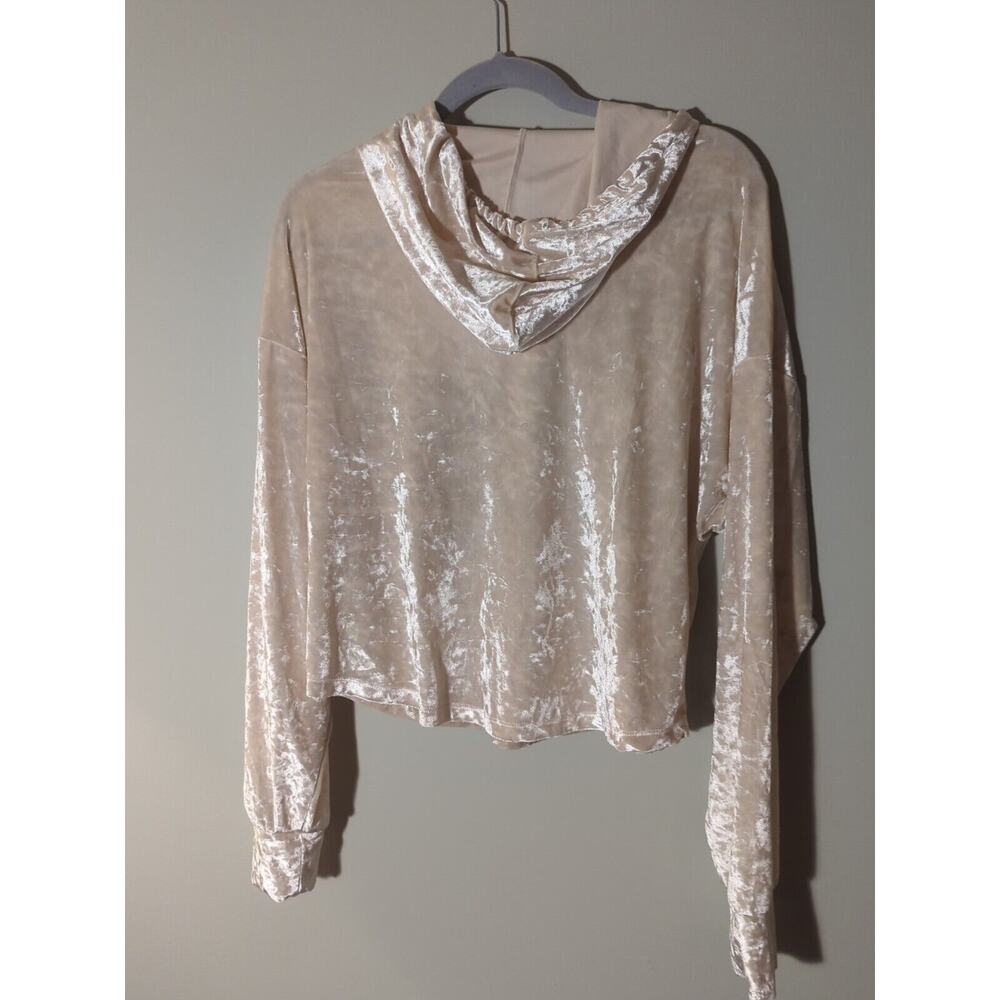 Spyder Pajamas Loungewear Ivory Velour Shiny L Women’s Comfy - Picture 4 of 9